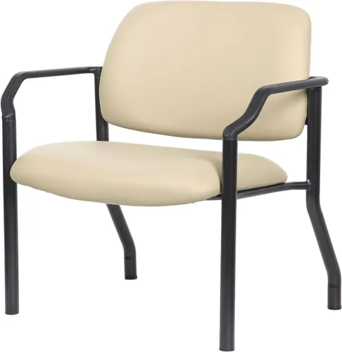 Vista 6 de Boss Office Products Silla de invitados, vinilo, capacidad de peso de 500 libras, color beige