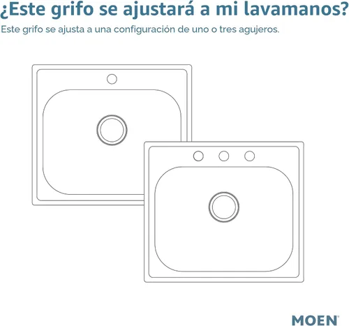 Vista 6 de Moen Adler Grifo de fregadero de cocina cromado de un solo mango con arco alto y fuerza de limpieza, llave de cocina moderna con rociador extraíble