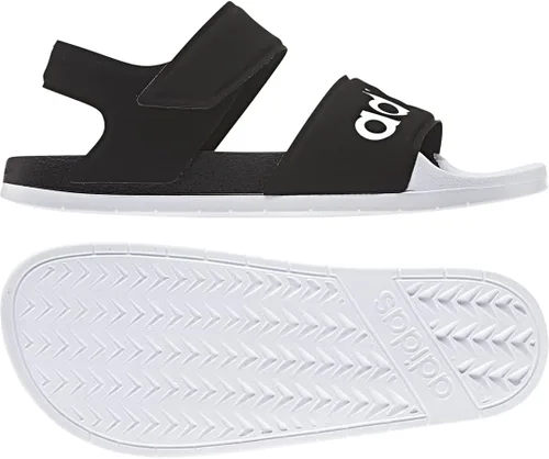 Vista 7 de adidas Sandalia Adilette unisex para adultos, NegroBlanco