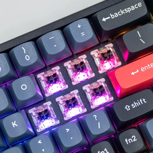 Vista 4 de Keychron K6 Pro Teclado mecánico inalámbrico personalizado, macro programable QMKLauncher, interruptor marrón Keychron K Pro intercambiable