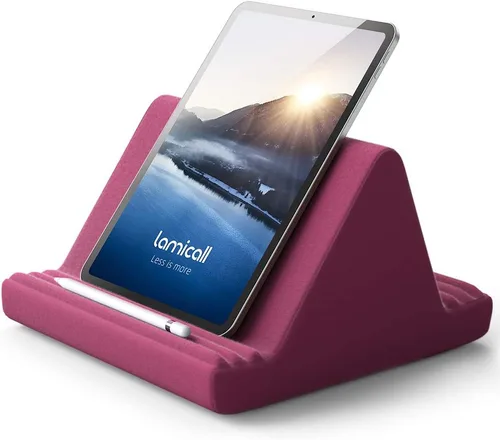Vista 10 de Lamicall Soporte de Almohada para Tableta, Almohadilla Suave para el Regazo - Soporte Dock para Tableta para Cama con 6 Ángulos de Visualización
