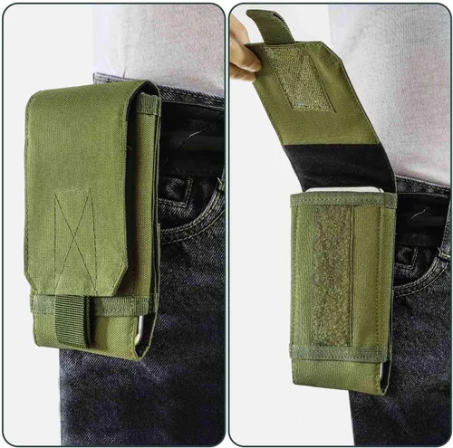 Vista 8 de Funda táctica para cinturón para teléfonos de hasta 6.5 pulgadas con compatibilidad MOLLE