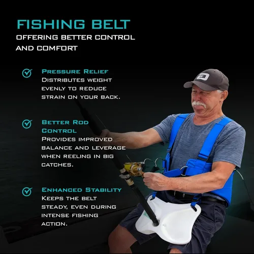 Vista 5 de GAFFER SPORTFISHING Arnés de hombro para cinturón de pesca, soporte de caña de lucha contra peces en alta mar Stand-up offshore fishing harness &