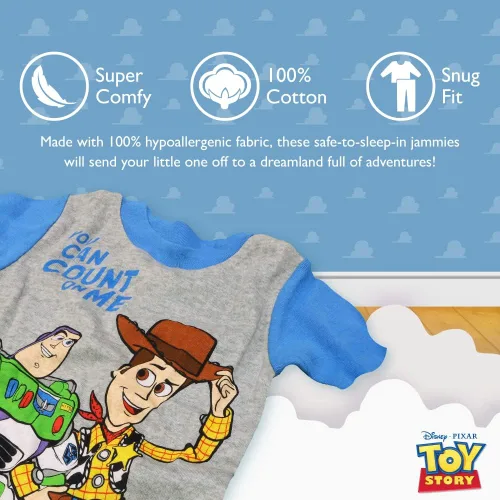 Vista 3 de Disney Toys Story - Conjunto de pijama de algodón de 2 piezas con libro