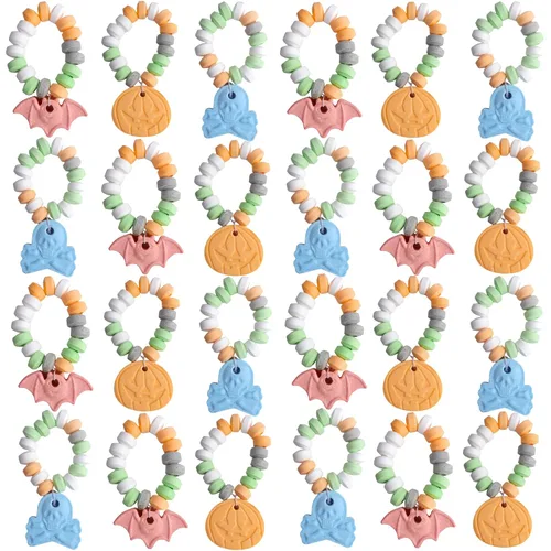 Vista 3 de Pulseras de dulces de Halloween, dulces de truco o trato, 24