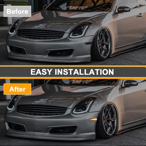 Vista 4 de Luces LED de señalización de giro laterales compatibles con G35 2D Coupé 2003-2007 / para Skyline V35 Coupe 2002-2007, lámparas de marcadores