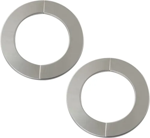 Vista 11 de 2 piezas de brida dividida de pared, placa redonda de acero inoxidable, accesorios de cubierta de tubería de agua montada en la pared para tubería