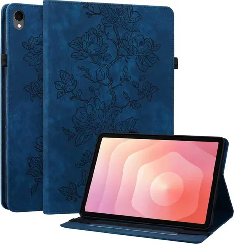 Vista 16 de Funda para Samsung Galaxy Tab S5e 10.5 2019 Modelo SM-T720/T725/T727, funda delgada de piel sintética con soporte multiángulo y soporte