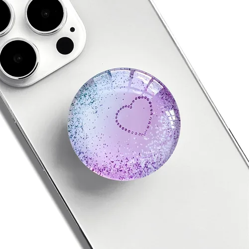 Vista 8 de Blue Ocean Beach Soporte de Agarre Plegable Extensible para Teléfono Celular con Cristal Transparente y Purpurina para Teléfonos Inteligentes