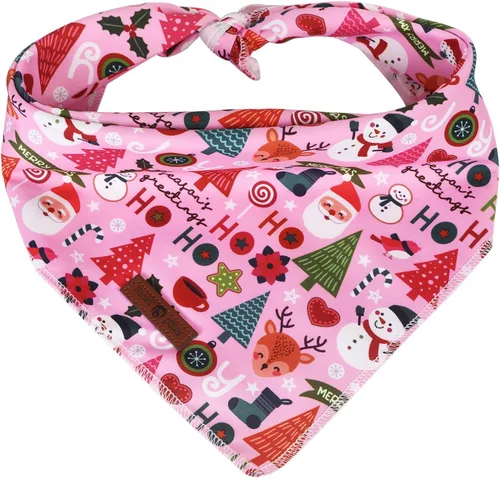 Vista 44 de Lionet Paws Bandana para Perro de Algodón Lavable Pañuelo Bufanda Bandana Triangular para Perros Pequeños Medianos y Grandes Cuadrícula Negra