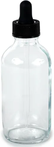 Vista 7 de Vivaplex, Botellas de vidrio transparentes de 4 onzas, con cuentagotas de vidrio - Paquete de 2