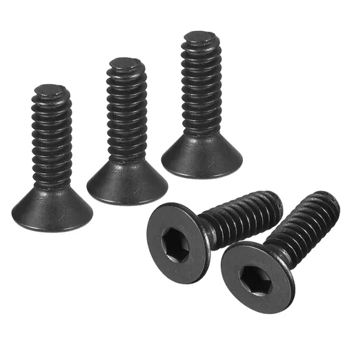 Vista 17 de uxcell Tornillos de Cabeza Plana con Hexágono Interior #4-40x1, Tornillos de Cabeza Plana Avellanada con Hexágono Interior de Acero al Carbono Grado