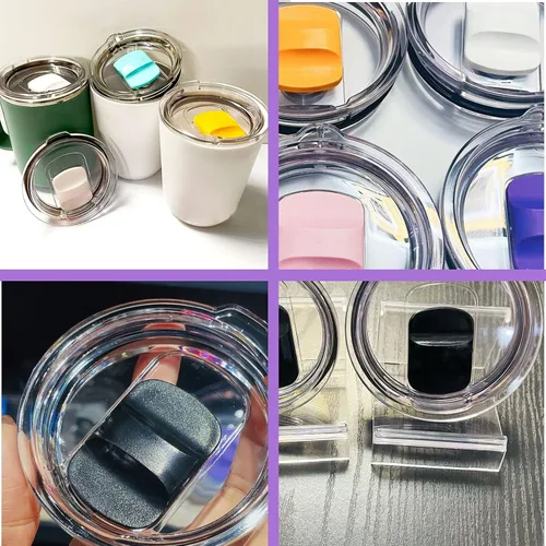 Vista 5 de Nueva actualización de reemplazo deslizante magnético: Magslider para tapas Yeti 10 oz, 14 oz, 16 oz, 20 oz, 26 oz, 30 oz (vino rojo-verde militar)