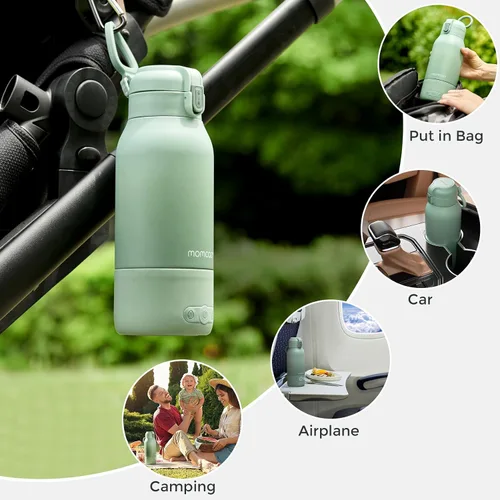 Vista 5 de Momcozy Calentador de leche portátil para viajes y cepillo de botella
