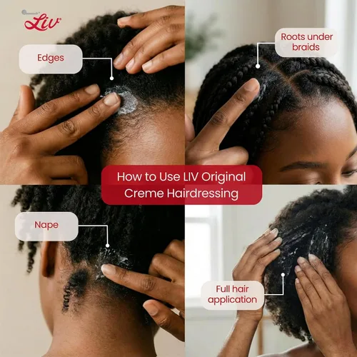 Vista 5 de LIV Summit Creme Hairdressing and Conditioner for Dry Textured Hair – Deep Moisturizing Treatment, Breakage Support, Protective Styling Hydration