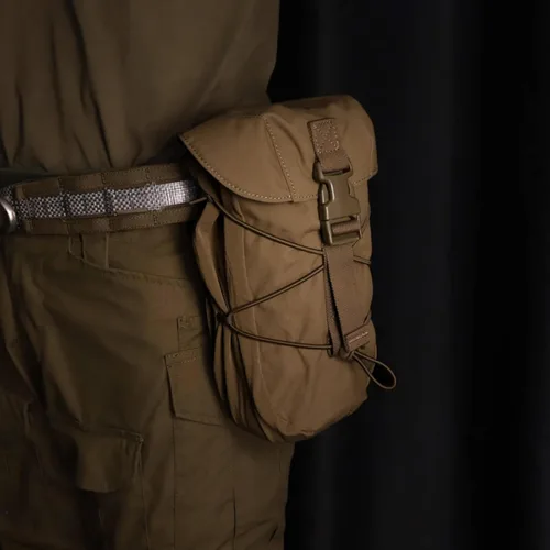 Vista 6 de Bolsa táctica Molle EDC Utilidad con cordón para revistas, bolsa universal compatible con Molle y cinturón