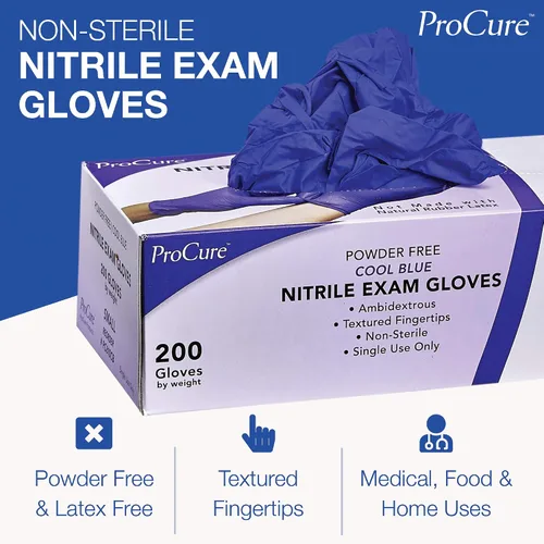 Vista 6 de Guantes desechables de nitrilo – Paquete de 2,000 unidades, sin polvo y látex, guantes de examen médico