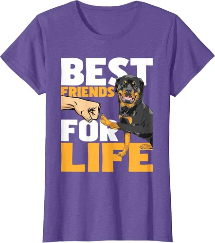 Vista 7 de Best Friends for Life - Rottweiler Animal Dog Lover Breeder T-Shirt