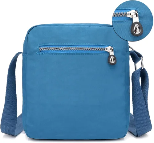 Vista 3 de Blostirno Bolso cruzado de nailon, bolso de hombro casual, multibolsillo, impermeable, para mujer