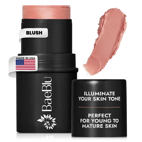 Vista 9 de BaeBlu Tinte orgánico para mejillas, 100% natural, vegano, sin gluten, crema bronceadora en barra, fabricado en Estados Unidos, puesta de sol