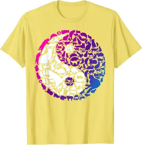 Vista 26 de Cute Kitty Cats and Zen Spirit Peace & Love Yin Yang - Camiseta de gato Negro
