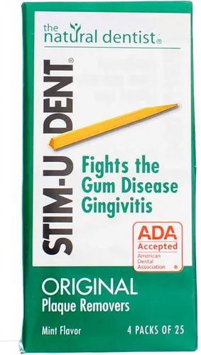 Vista 2 de Natural Dentist Stim U Dent Original Mint 4 paquetes de 25