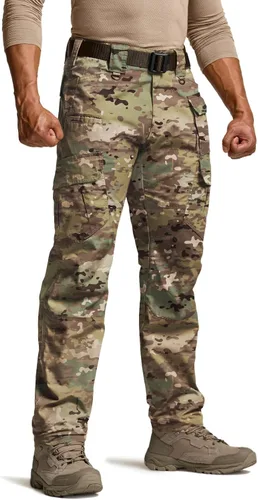 Vista 39 de CQR Pantalones tácticos para hombre, resistentes al agua, pantalones cargo Ripstop, ligeros EDC trabajo, senderismo, ropa para exteriores Mag Pocket