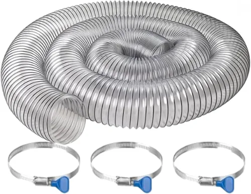 Vista 10 de PVC Dust Collection Hose 2.5" x 10',Black