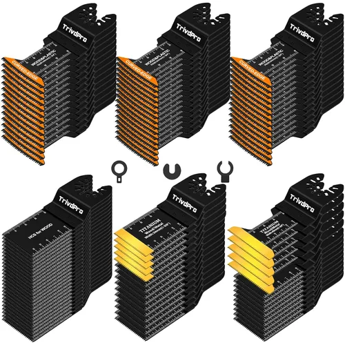 Vista 8 de Hojas multiherramienta Hojas de herramienta multiusos Kits - TrivdPro 48 piezas Hoja de herramienta oscilante Hojas de sierra oscilantes para metal
