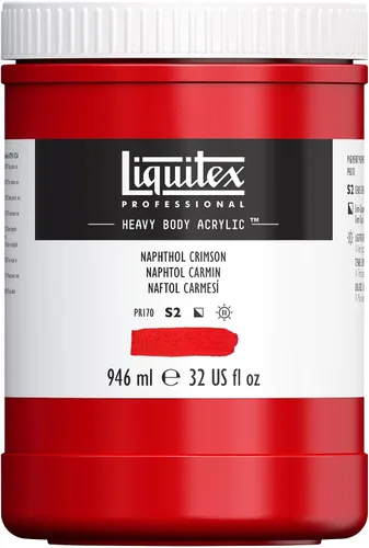 Vista 116 de Liquitex Pintura acrílica profesional de alto espesor, envase de 473 ml, tono carmesí alizarina permanente Alizarin Crimson Hue Permanente