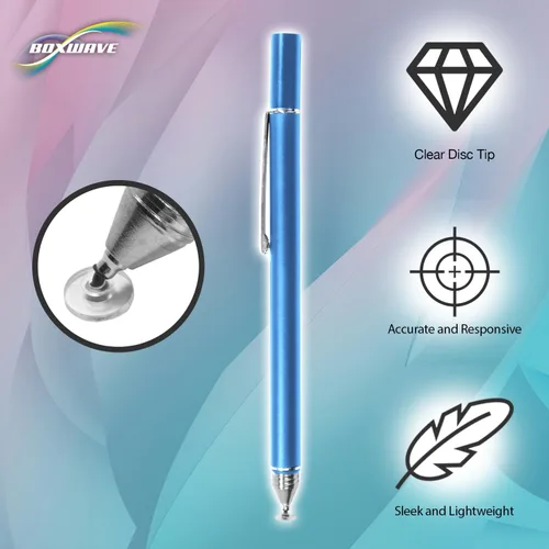 Vista 4 de BoxWave Lápiz óptico compatible con Chuwi HiPad X – FineTouch Capacitive Stylus, lápiz capacitivo superpreciso – Azul lunar