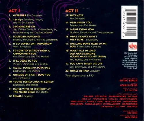 Vista 2 de Louisiana Purchase - The Musical Comedy Smash Hit 1996 Original New York Cast Recording