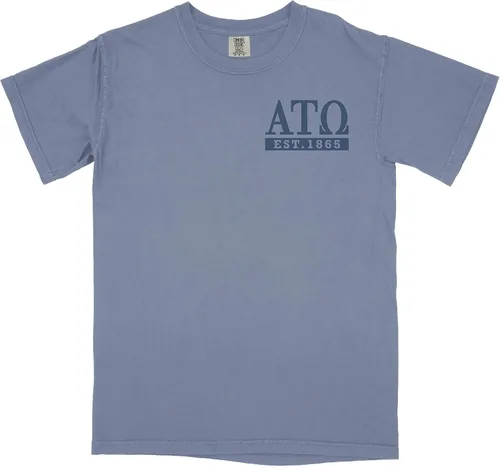 Vista 2 de Alfa Tau Omega Fraternidad Bandera Confort Colores Camisa