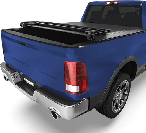 Vista 14 de OEDRO Cubierta rígida de cuádruple plegable para Dodge Ram 1500 2009-2018, para Ram 1500 Classic 2019-2024 con caja de 5.7 pies sin Rambox