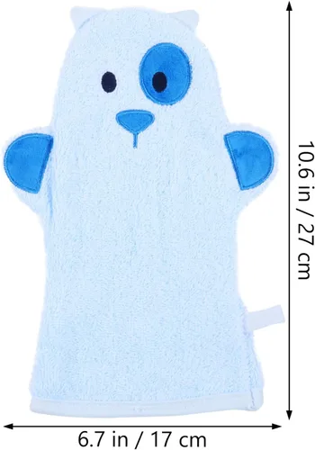 Vista 2 de FRCOLOR Guantes de baño para bebés, guantes de baño para bebés, esponja de baño para niños, toallas de baño para bebés, esponja de baño para bebés