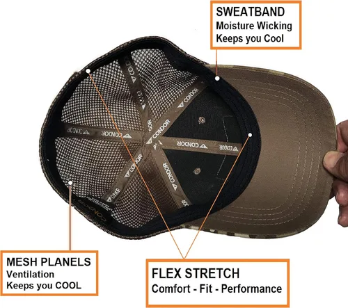 Vista 4 de Condor Flex Tactical Mesh Cap Scorpion LXL 7.5" - 7.75", SCORPION