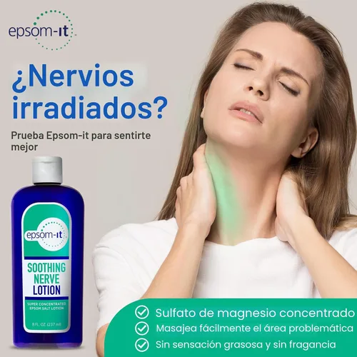 Vista 9 de Epsom-It Loción calmante para nervios: loción de magnesio y sal de Epsom, crema tópica de magnesio con capsaicina y árnica para proporcionar