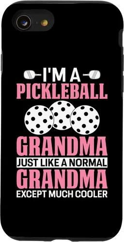 Vista 13 de Funda para iPhone 12 mini Pickleball Grandma Much Cooler Pickle Ball Player Case