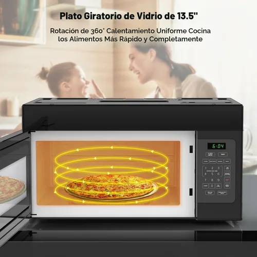 Vista 6 de Microondas de 30 pulgadas sobre la estufa, ThermoMate de 1.7 pies cúbicos de capacidad, microondas sobre la estufa con un toque, 1000 vatios