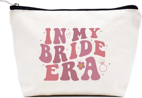 Vista 182 de LIBIHUA Bolsa de maquillaje para mujer, bolsa de cosméticos regalos para ella, bolsa de viaje femenina, Beige, 1 en mi era de Lacrosse Mom