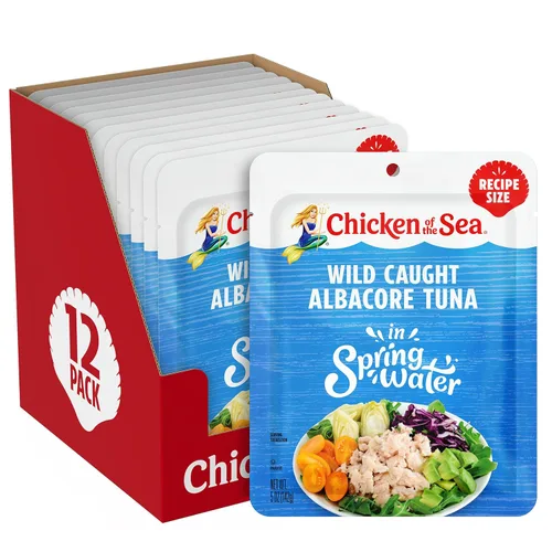 Vista 16 de Chicken of the Sea Frank’s RedHot Atún Claro de Captura Salvaje, 2.5 Onzas Paquetes, 12-Conteo – Atún de Alta Proteína Saborizado con Salsa