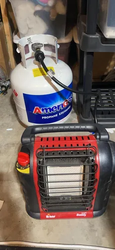 Vista 2 de STYDDI Manguera adaptadora de propano de 1 libra a 20 libras con calibre, kit convertidor de manguera de propano de 4 pies de 1 libra a 20 libras