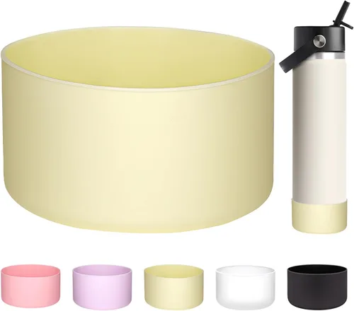 Vista 16 de WK IEASON Funda protectora de silicón base para botella de Hydro Flask de boca ancha/boca estándar, protector de fondo de silicón antideslizante