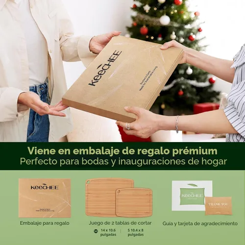 Vista 8 de Keechee Tablas de cortar de bambú aptas para lavavajillas, tabla de cortar de madera duradera y ligera para cocina ocupada, fácil almacenamiento