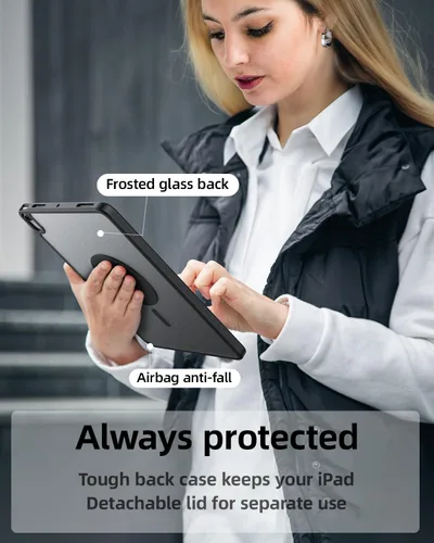Vista 5 de Funda Magnética para iPad Air de 5ª Generación 2022 / Funda para iPad Air 4ª 2020 de Doble Capa con Folio Magnético, Ángulos Múltiples y Soporte