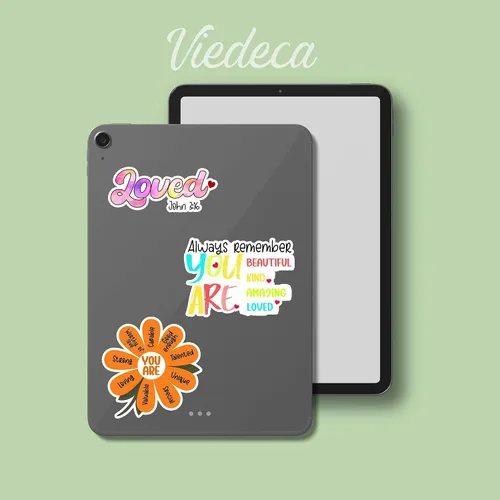 Vista 6 de (3 piezas) y de alguna manera, después de todo, She Still Bloomed in the Way She was Meant to Sticker inspirador frases motivacionales citas