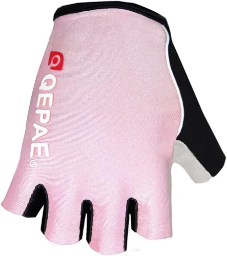 Vista 2 de QEPAE Guantes de ciclismo con almohadilla de gel luminosa sin dedos, guantes Crossfit para montar en la noche segura, ciclismo, senderismo, spinning