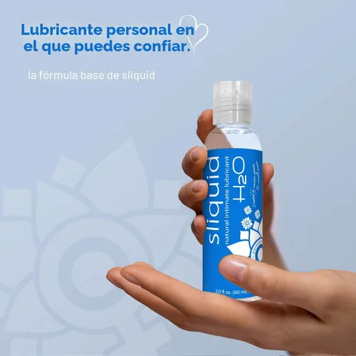 Vista 3 de Sliquid H2O Lubricante a Base de Agua, Lubricante a Base de Agua para Sexo, Lubricante Sexual Natural, Lubricante Personal Sin Glicerina (2 Oz)