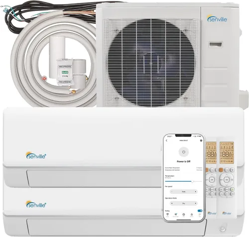 Vista 13 de Senville Mini Split AC/sistema de calefacción, 2 zonas, 18000 BTU