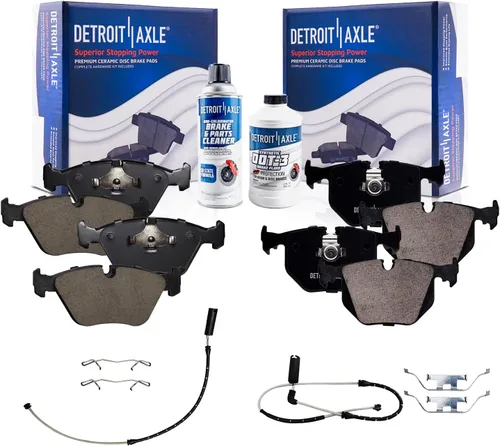Vista 8 de Detroit Axle - Kit de freno trasero para Chrysler Town & Country Dodge Grand Caravan VW Routan, repuesto de pastillas de freno de cerámica